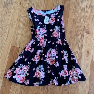 Black floral dress